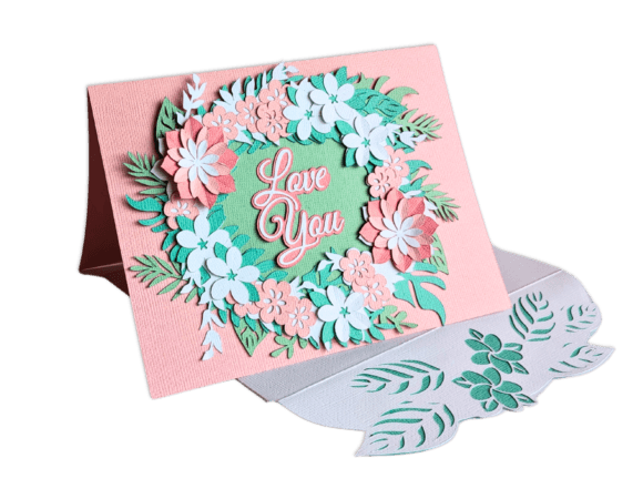 Floral Wreath Handmade Card SVG Love Note