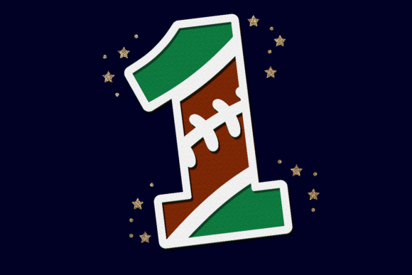 Football Birthday Numbers SVG Set