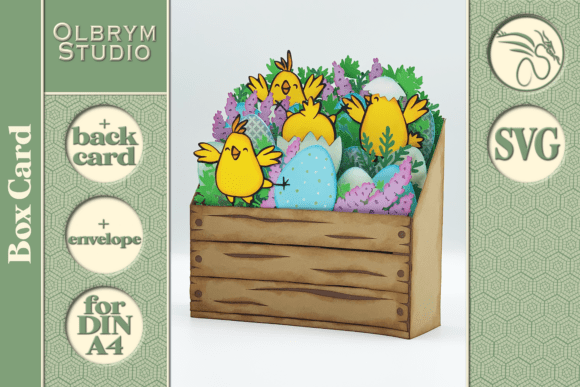 Funny Chickens Birthday Pop Up Card SVG Box