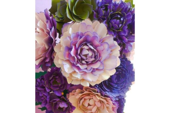 Garden Majestic Paper Rose SVG Template