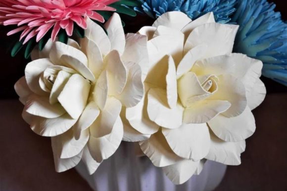 Easy Garden Paper Rose SVG Template