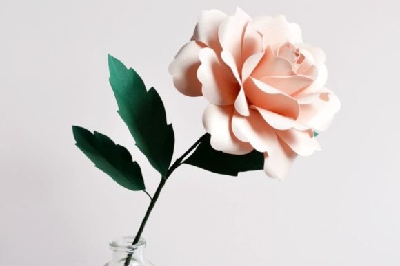 Garden Bloom Paper Rose SVG Craft