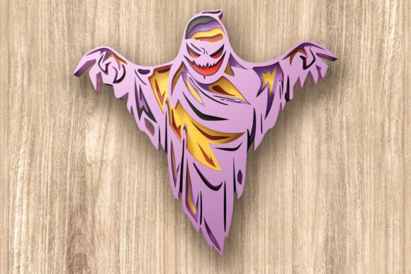 Multilayer Ghost Svg Halloween Wall Art