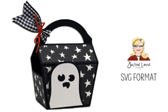 Cute Paper Ghost Svg Favor Box