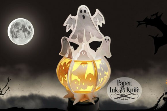 Lantern Ghost Svg For Halloween Lightbox