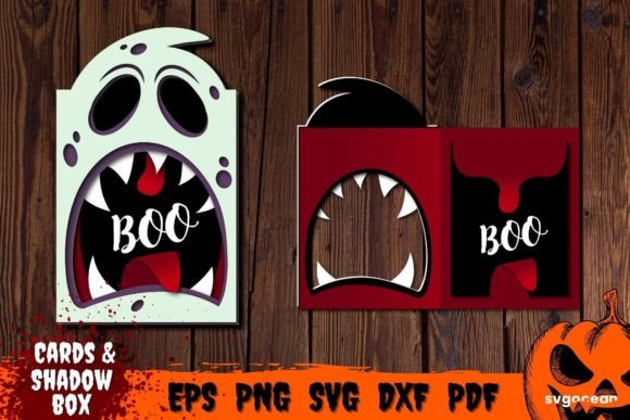 Pop Up Ghost Svg Card Template
