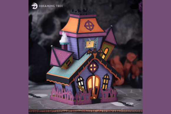 Ghostly Guest Haunted House SVG Luminary