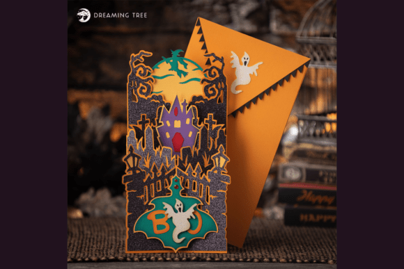 Cascade Layers Halloween Card Svg Scene