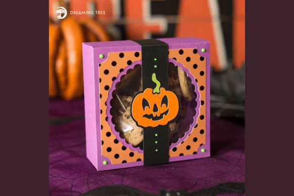 Scalloped Halloween Treat Box SVG Cookie Case