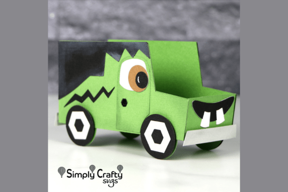 Monster Car Halloween Treat Box SVG