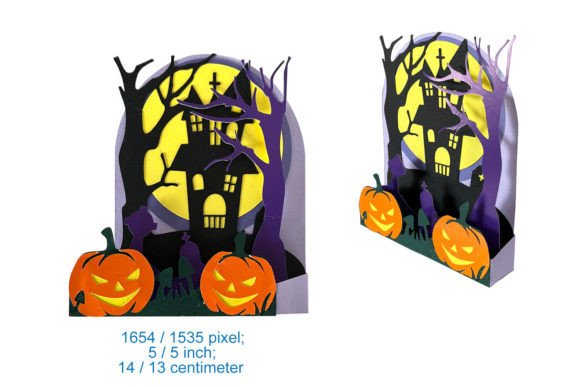 Spook Party Halloween Box Card SVG Template