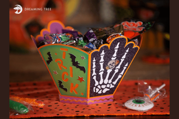 Scalloped Halloween Treat Box Svg Bowl