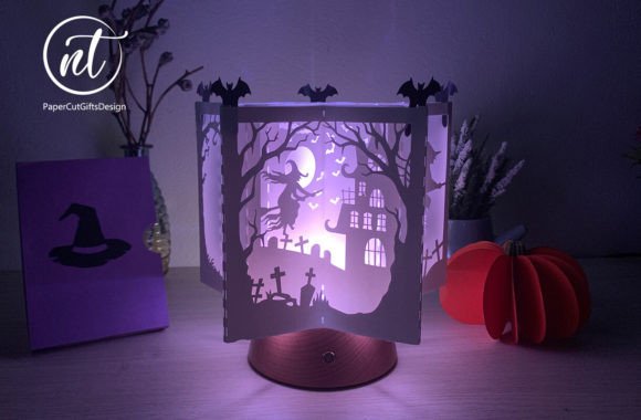 Witch Star Halloween Paper Lantern SVG Book