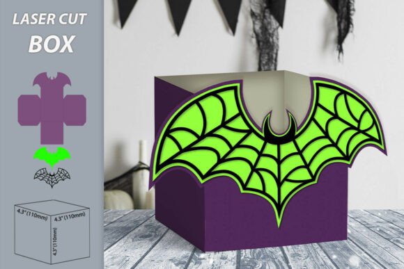 Bat Wing Halloween Treat Box SVG Candy Tray