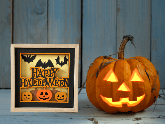 Happy Halloween Shadow Box SVG Layers