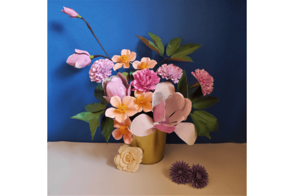 Harmonia Paper Flower Bouquet SVG Vase