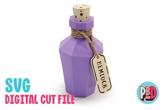 Hemlock Halloween Potion Svg Bottle