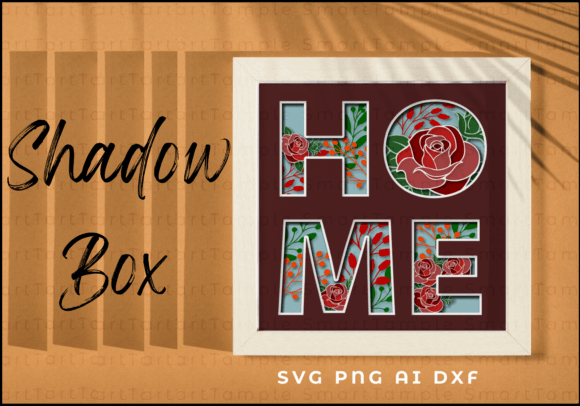 Rose New Home Shadow Box Svg Design