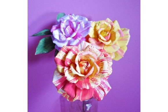 Hybrid Tea Paper Rose SVG Bloom