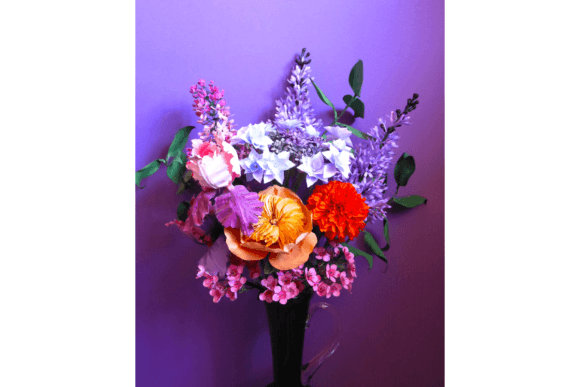 Iris Paper Flower Bouquet SVG Arrangement