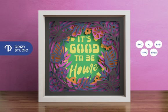 Floral New Home Shadow Box Svg Sentiment