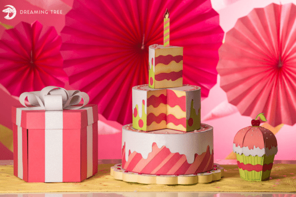 Festive Birthday SVG Bundle Cake Box Set