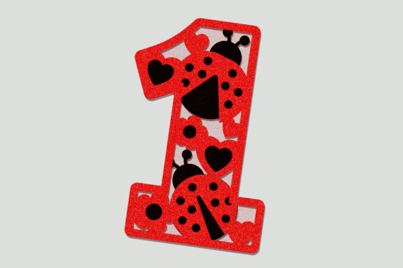 Ladybug Birthday Numbers SVG Set
