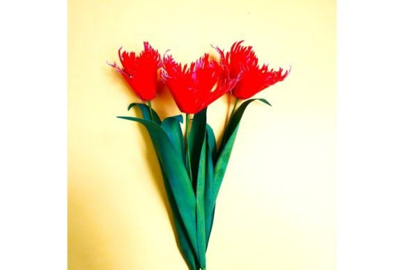 Leo Paper Tulip SVG Spring Decor