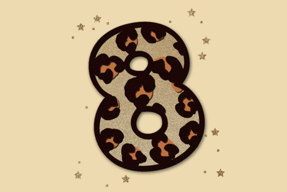 Leopard Birthday Numbers SVG Set