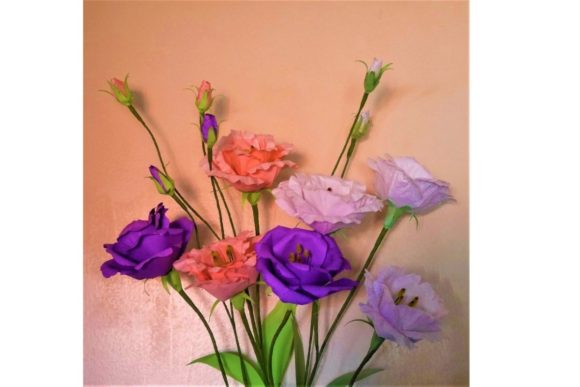 Elegant Lisianthus Paper Flower SVG Template