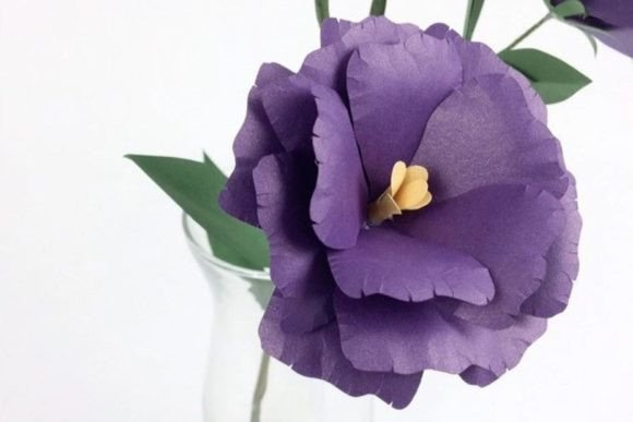 Lisianthus Paper Flower SVG Template