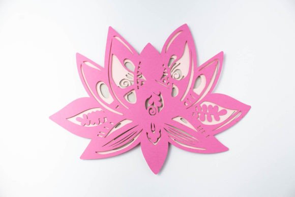 Lotus Paper Flower Wall Decor SVG Layers