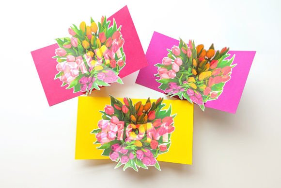 Tulip Mom Birthday Pop Up Card Svg