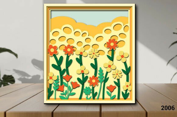 Mother's Day Greeting Card Svg Meadow Frame