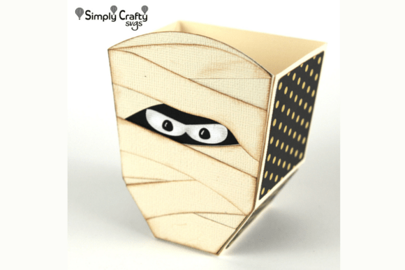 Mummy Halloween Treat Box Svg Craft