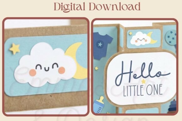 Hello Little One Handmade Card SVG Popout