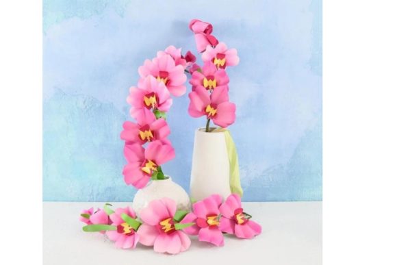 Delicate Orchid Paper Flower SVG Design