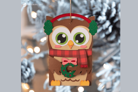 Owl Ornament Handmade Card Svg Holder