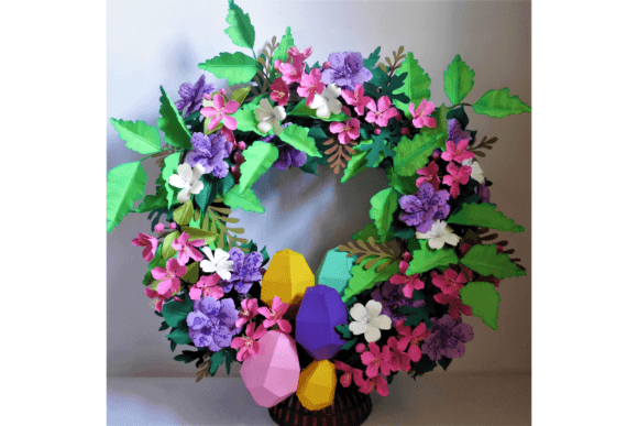 Pasqua Wreath Paper Flower Centerpiece Svg