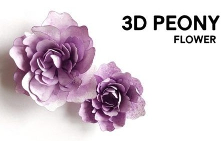 Bright Paper Peony SVG Craft Bloom