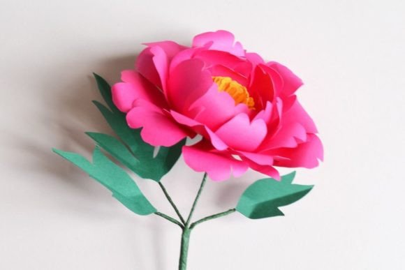 Layered Paper Peony SVG Craft Kit