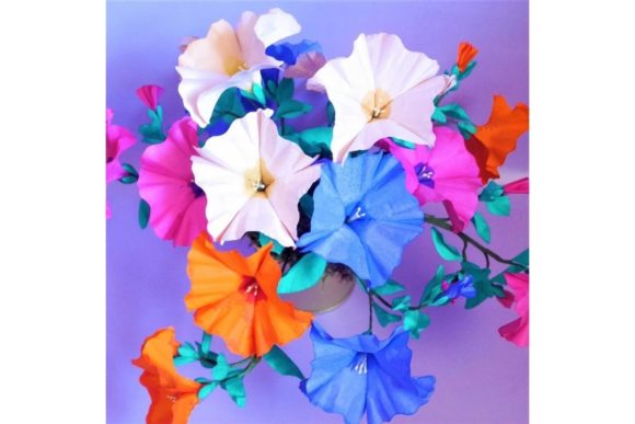 Petunia Paper Flower Centerpiece SVG Templates