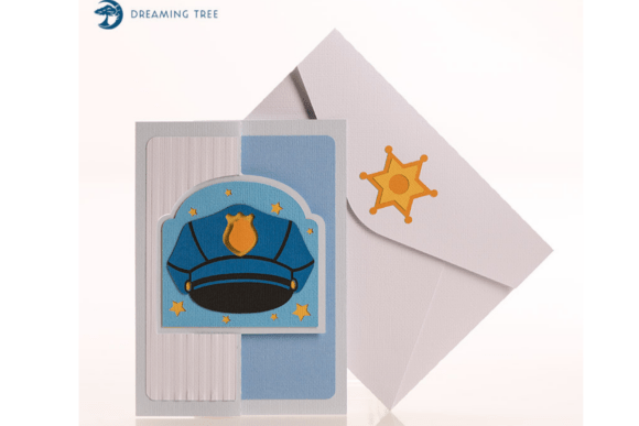 Police Flip Greeting Card Svg Salute