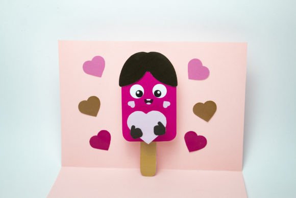 Ice Lolly Pop Up Card Svg Template