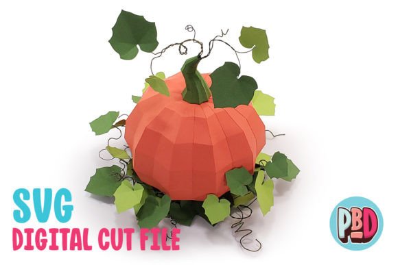 Deluxe Pumpkin SVG Centerpiece Papercraft