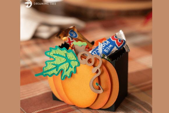 Pumpkin Halloween Treat Box Svg Favor