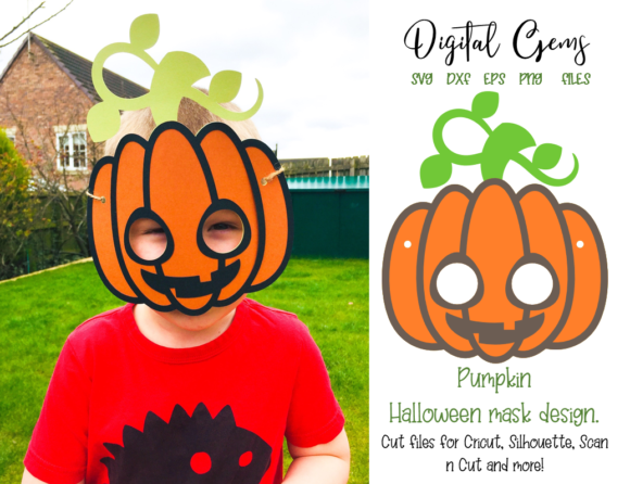 Party Pumpkin Svg Mask For Kids