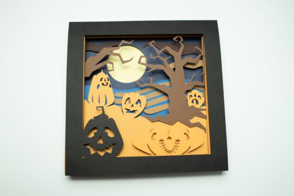 Fall Pumpkin Shadow Box Svg Patch