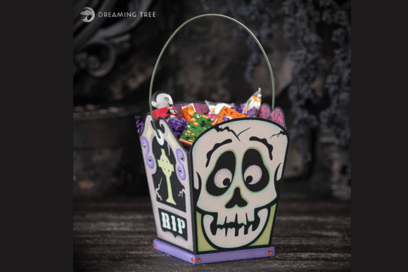 RIP Basket Halloween Treat Box SVG Craft