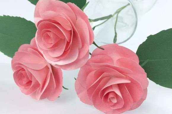 Home Decor Paper Rose SVG Craft